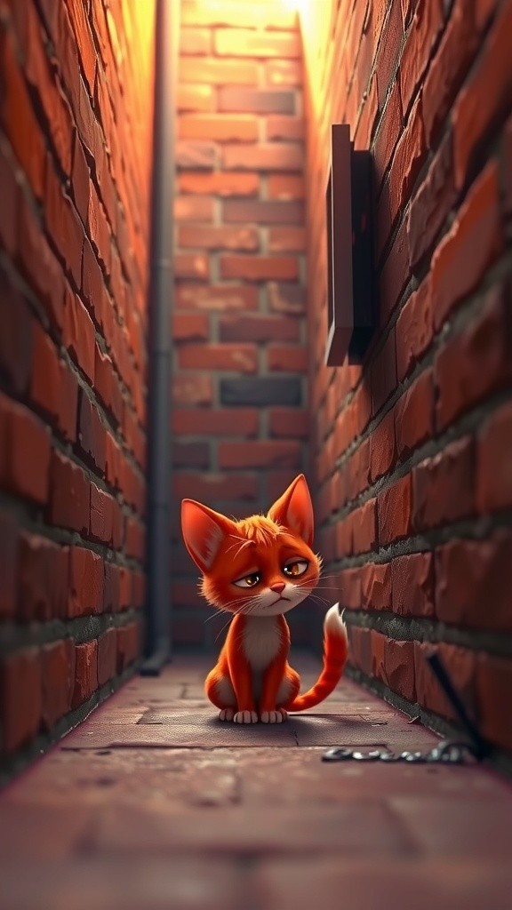 Un gatito triste encuentra amistad y comida