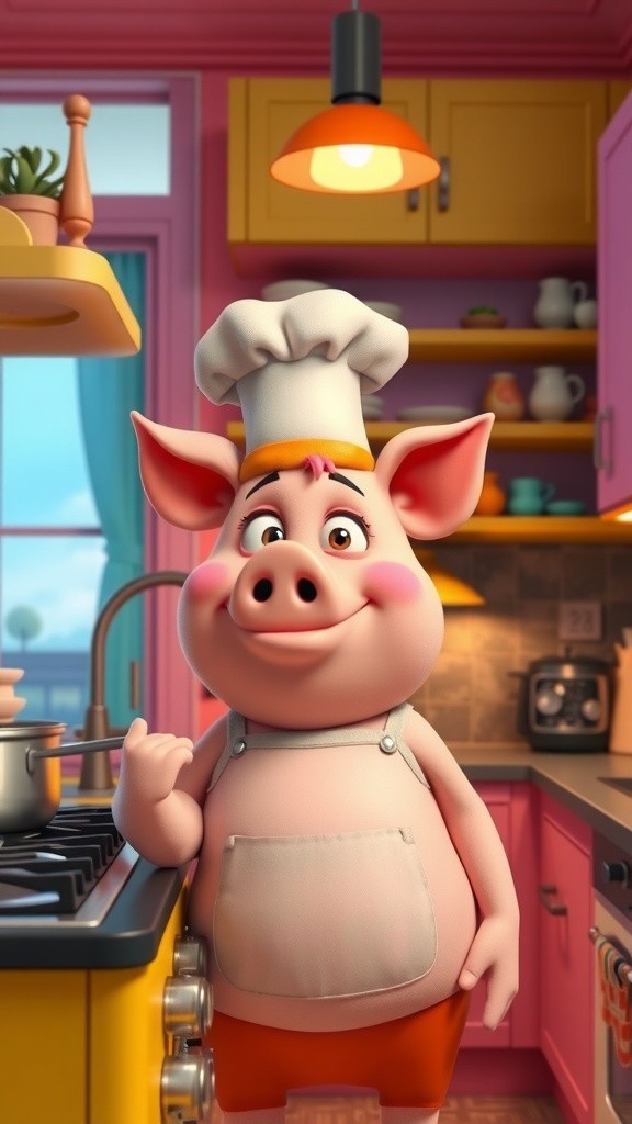Pig Chef's Fiery Escape