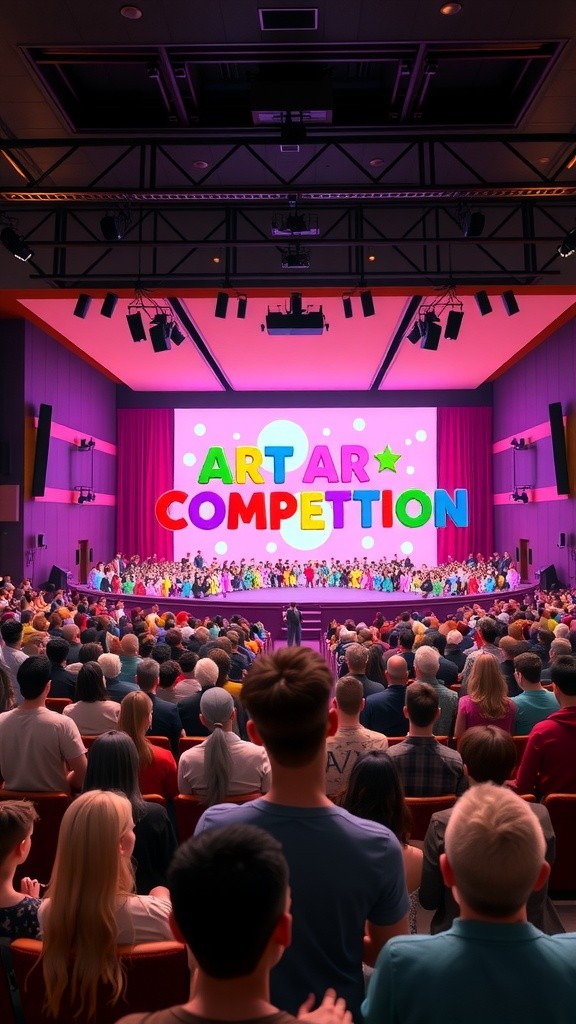 Art Competition Celebration: A Boy's Triumph