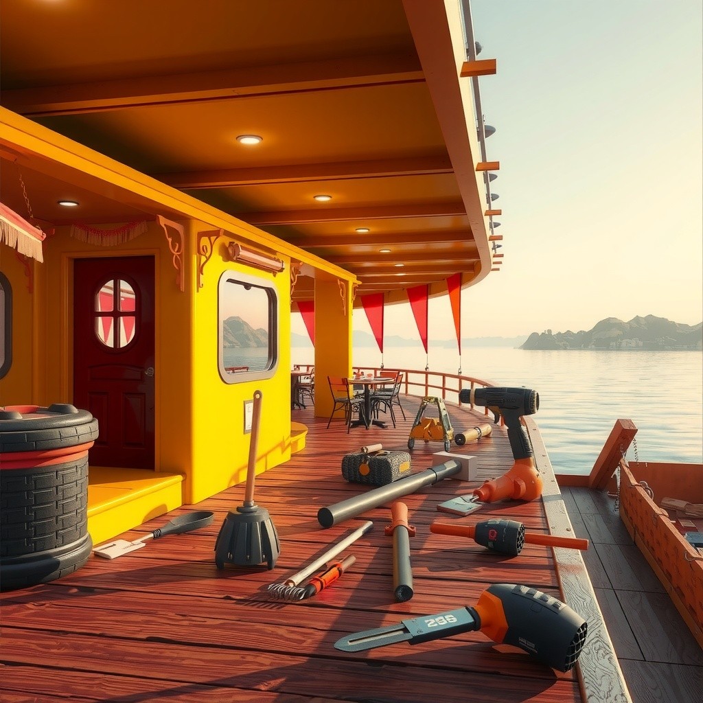 Building a Floating Restaurant on the River