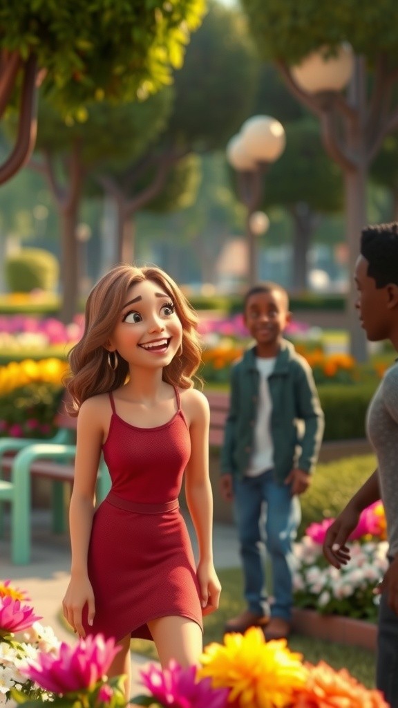 Moments of Joy in the Sunlit Park