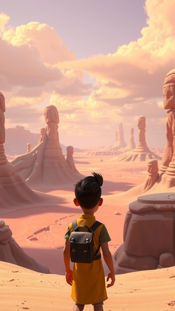Desert Wonders: A Cartoon Journey to the Pyramids!