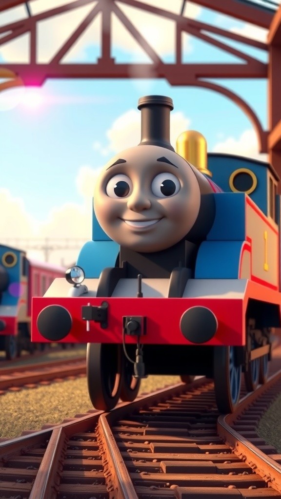 Thomas the Tank Engine's Joyful Journey through a Colorful Wonderland
