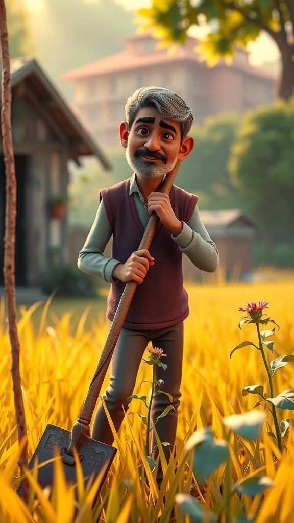 গরিব চাষি ও তার গরুর গল্প