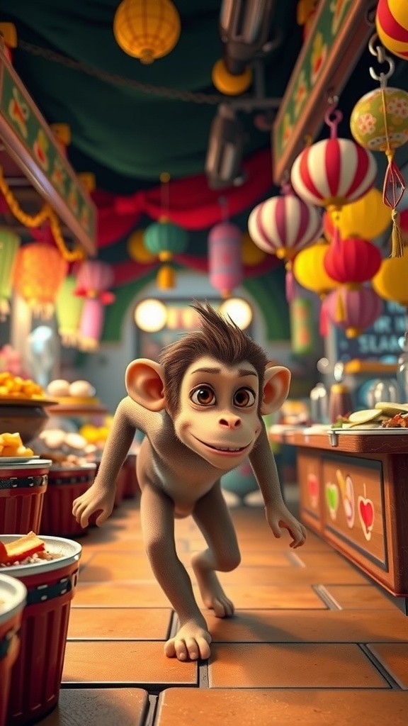 Monkey's Samosa Heist: A Street Food Adventure