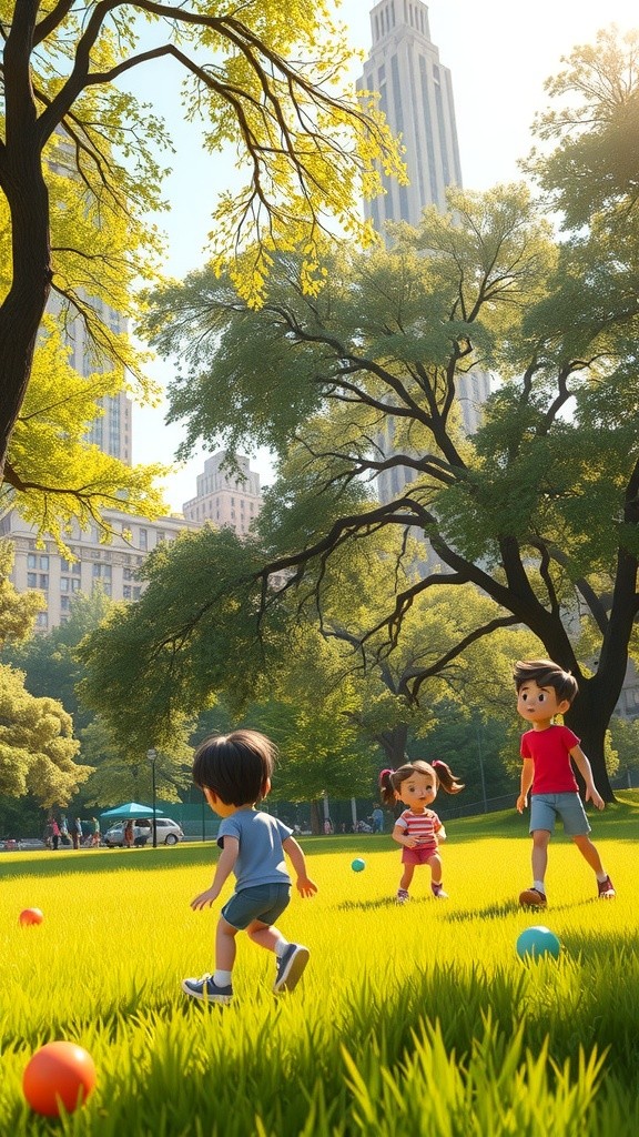 Monkey Fun with Kids in the Park