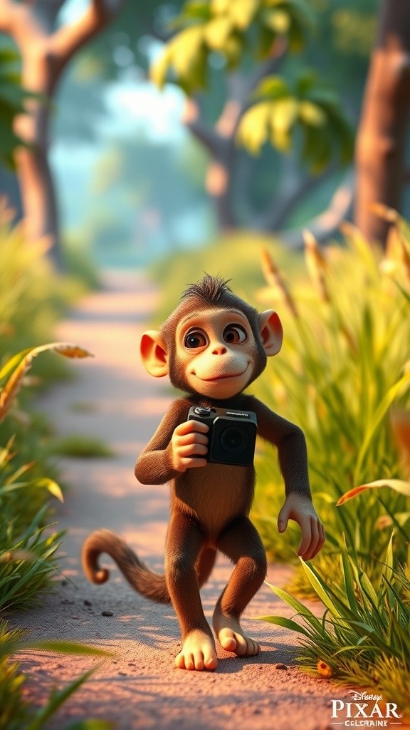Monkey Captures Chaos in Flooded City