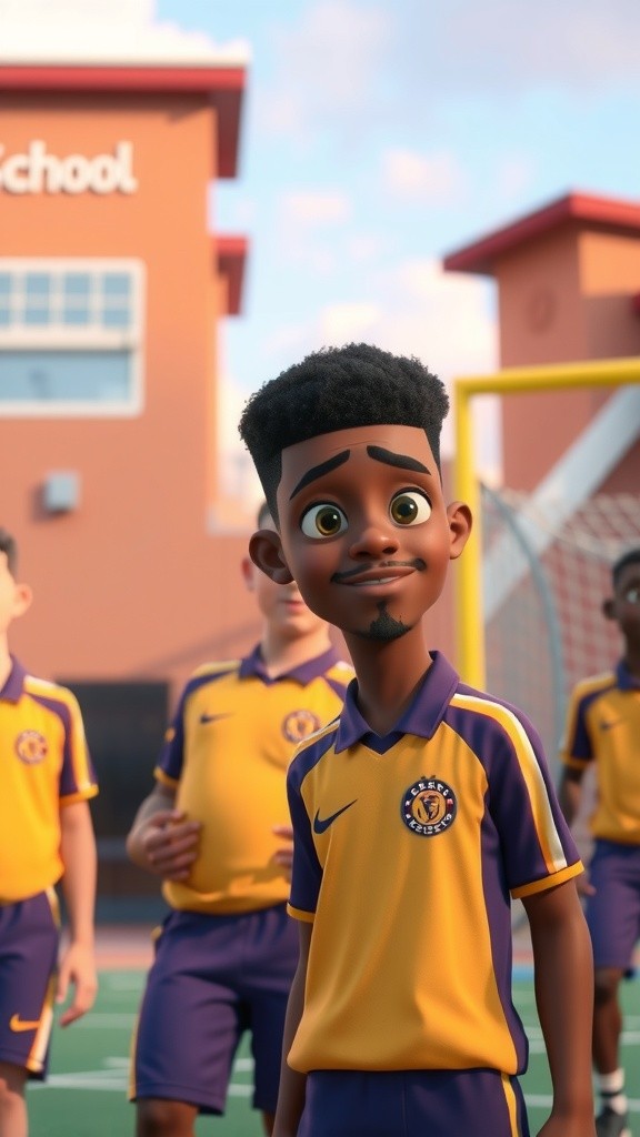 Keceriaan Anak Sekolah Bermain Sepak Bola