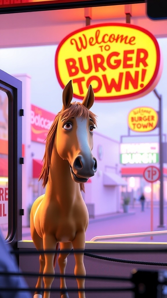 Horse at the Drive-Thru!