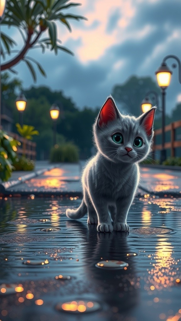 Raka and the Kitten in the Rain