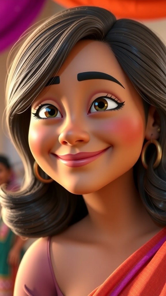 बेटा मौसी के लिए हंसता बेबी - 3D एनीमेशन