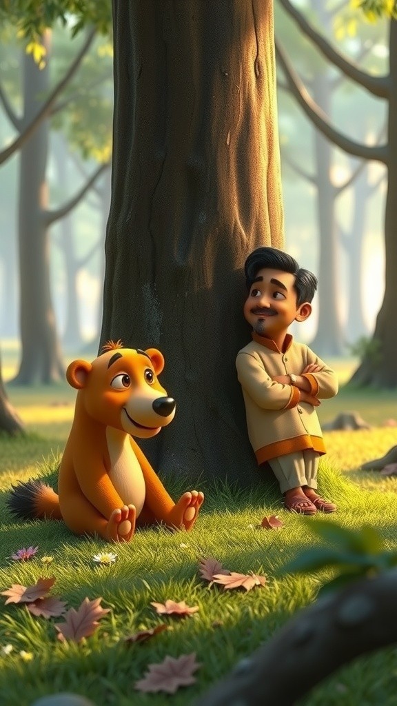 भालू और भिखारी की दया भरी कहानी
