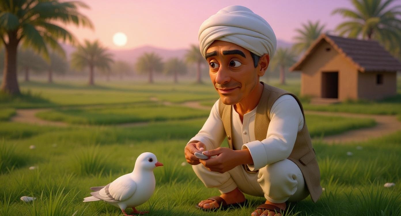 کسان اور کبوتر کی کہانی