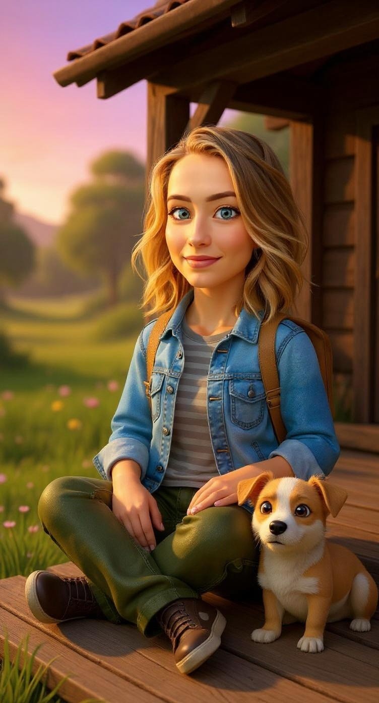 Exploring the Hidden Garden with a Girl and Her Dog