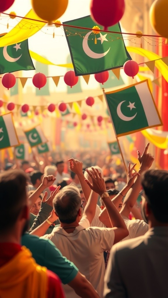 پاکستان کی آزادی کے جشن کی رونقیں