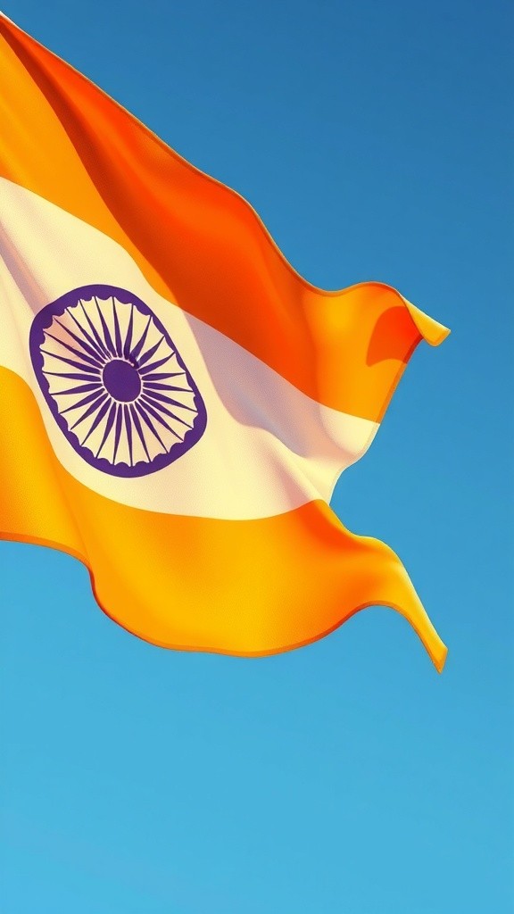Indian National Flag in the Sky