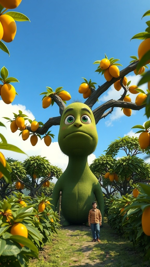 Petualangan Rafi di Kebun Mangga Bersama Monster Mangga Yang Manis