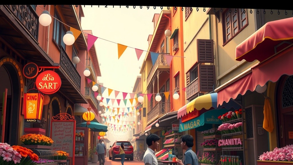 Create a Fun 3D Cartoon Scene of Motu Patlu in Furfuri Nagar!