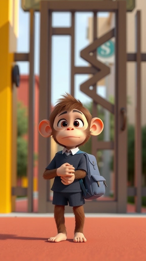 A Monkey's First Day of School!
