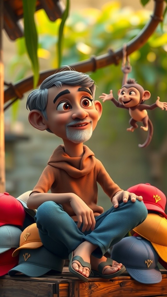 The Clever Capseller and the Monkeys