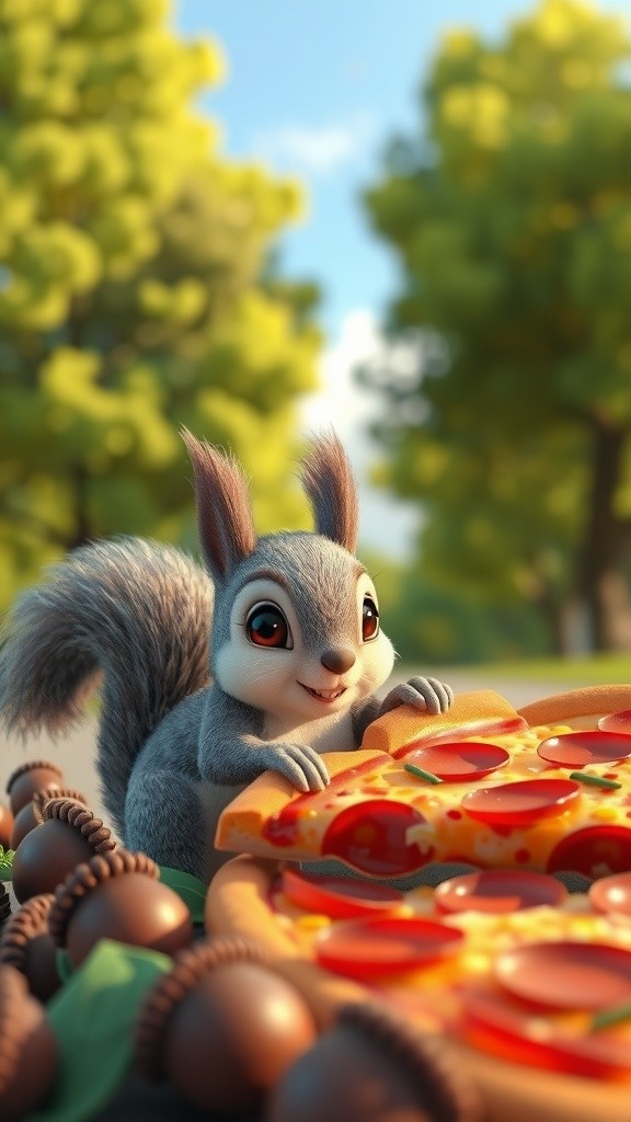 The Great Squirrel Pizza Heist!