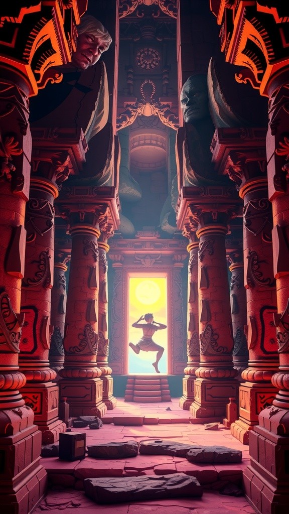 La Aventura en el Templo: El Portal Mágico