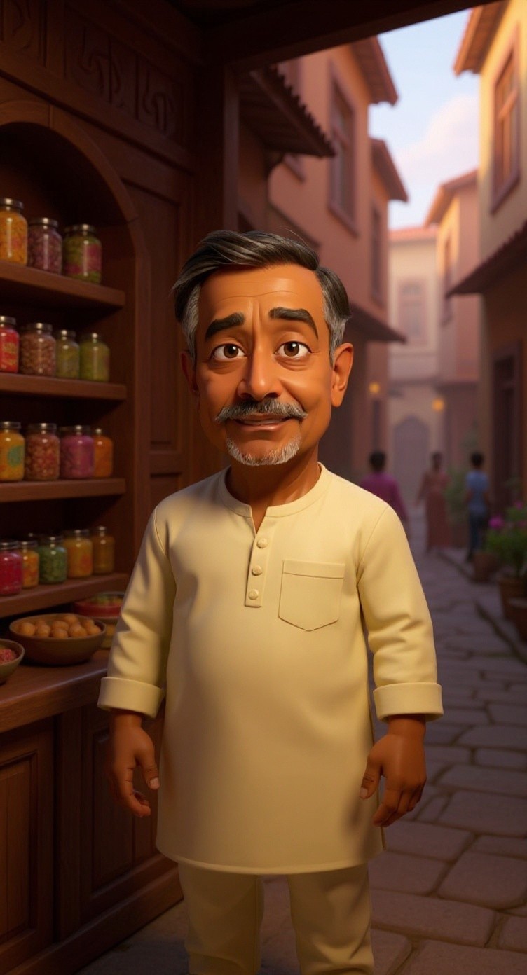 दयालु दुकानदार की मुस्कान