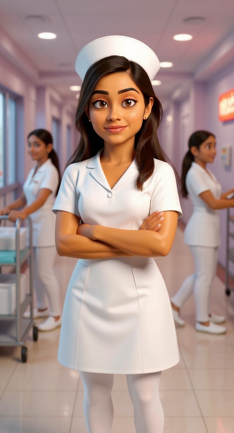 हॉस्पिटल और नर्स की सेटिंग
