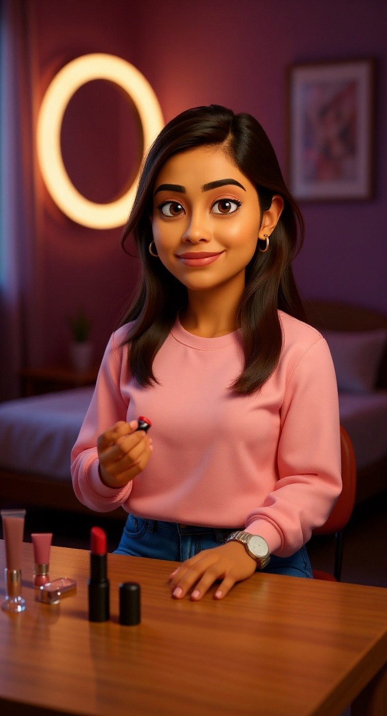 Glam Session: Young Indian Girl's Makeup Routine in 4K