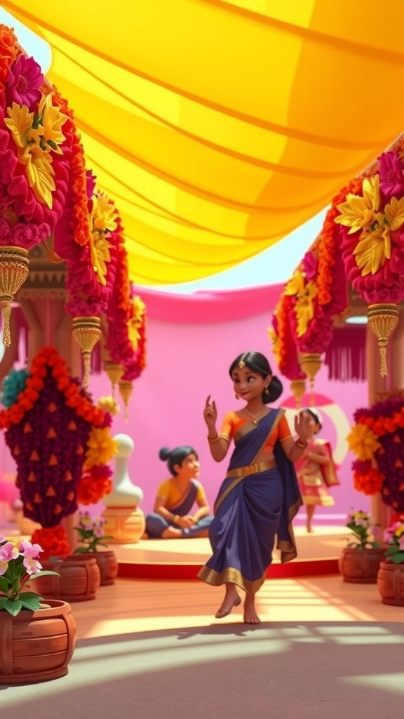 Joyful Dance Around Ganpati Bappa