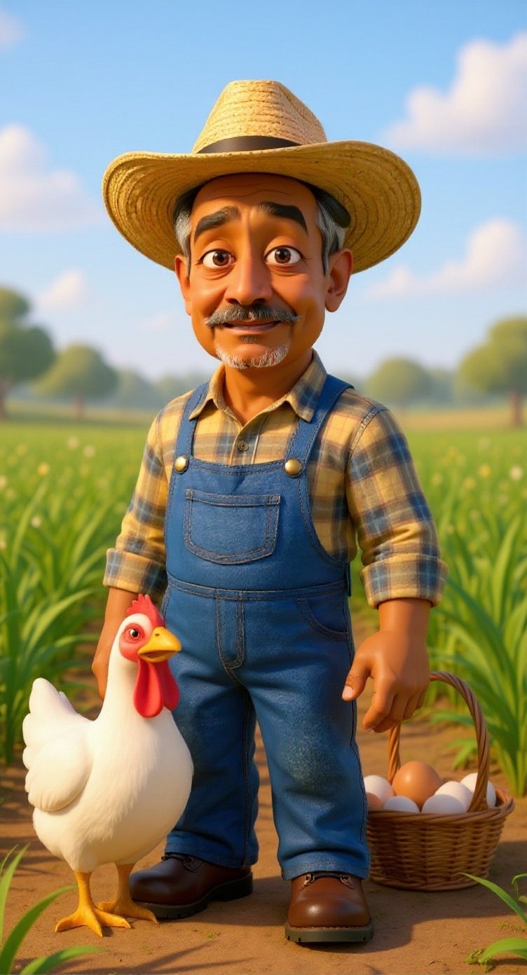 Kisaan ki Vishal Murgi aur Aandein