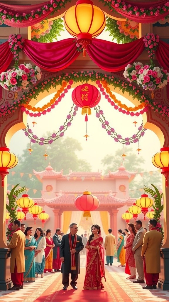 Joyful Union: A Colorful Wedding Celebration in Pixar Style