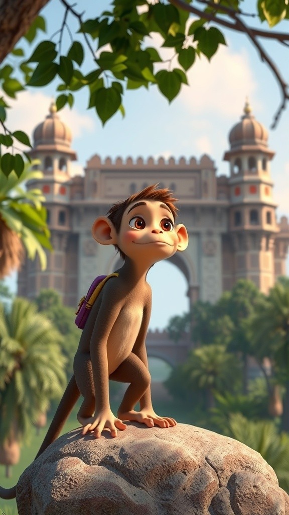 Cute Monkey's Tour of Golconda Fort in Telangana