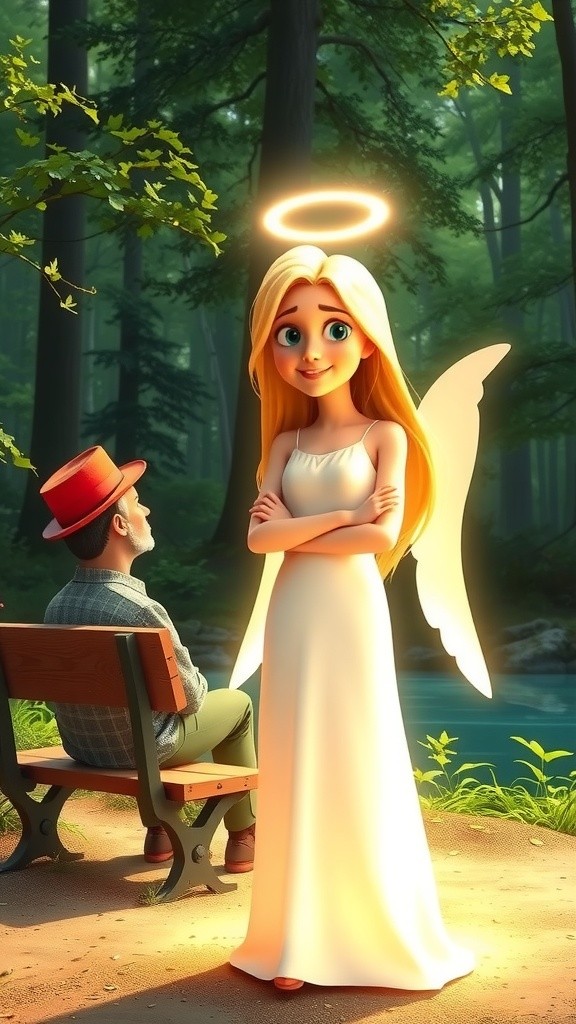 The Honest Woodcutter and the Angel