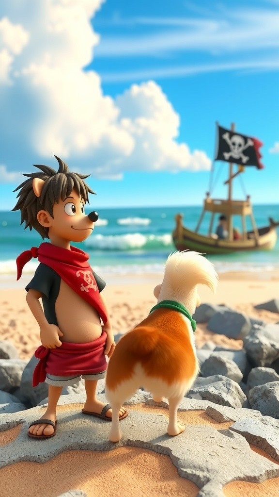 Pirate Adventure: Luffy and Zoro the Pirate Dogs
