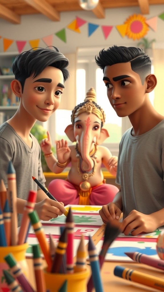 ओमी-रोमी और गणेश जी की कला सीख