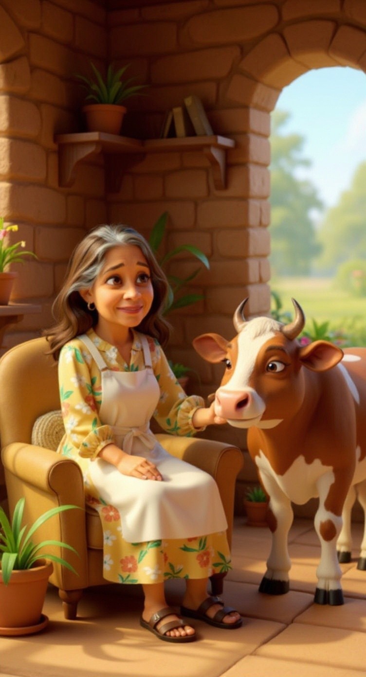 The Kind Cow's Gift to the Village