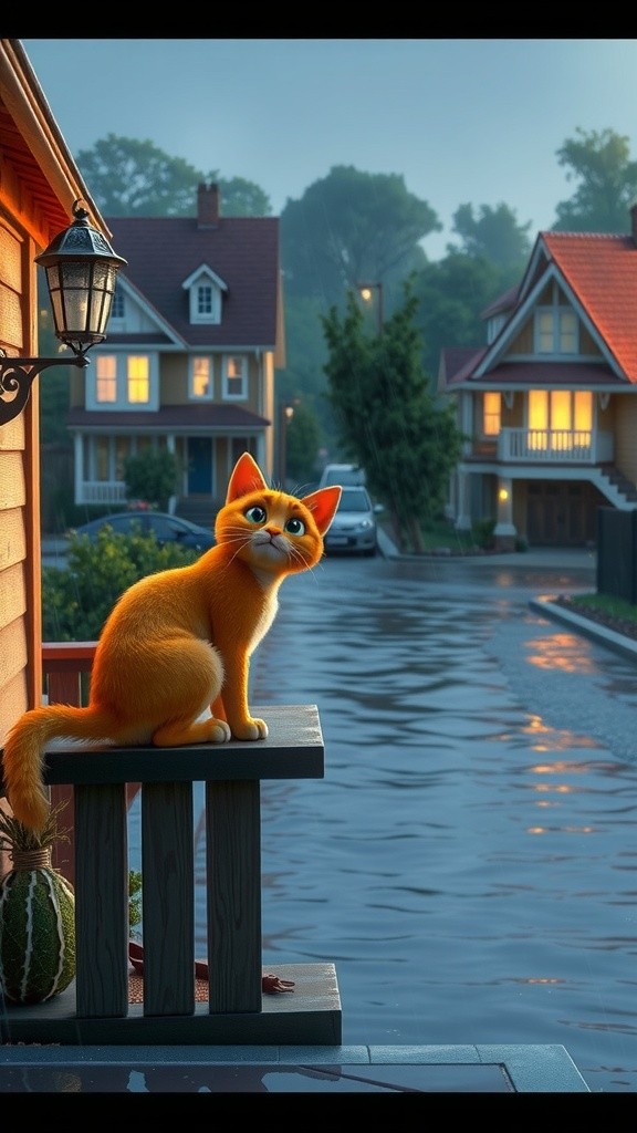 The Heroic Cat: Rescuing Neighbors from the Flood