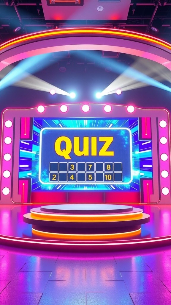 Neon Quiz Challenge: 1 Minute of Suspense and Celebration!