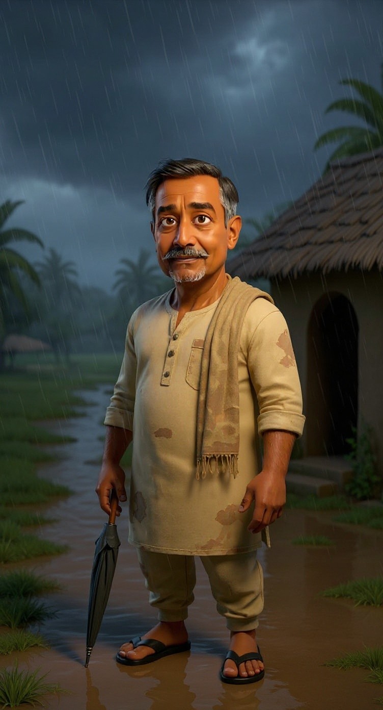 रामू की हिम्मत: बाढ़ से लड़ाई