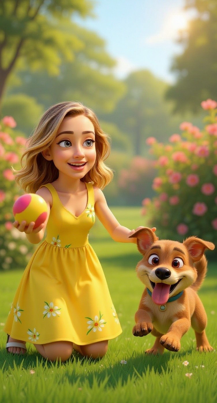 Lily and Whiskers: Playtime in the Garden!