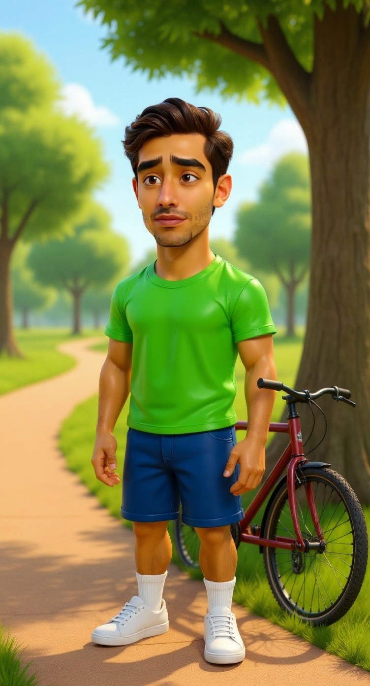 Matin Rides His Bike for the First Time at 7