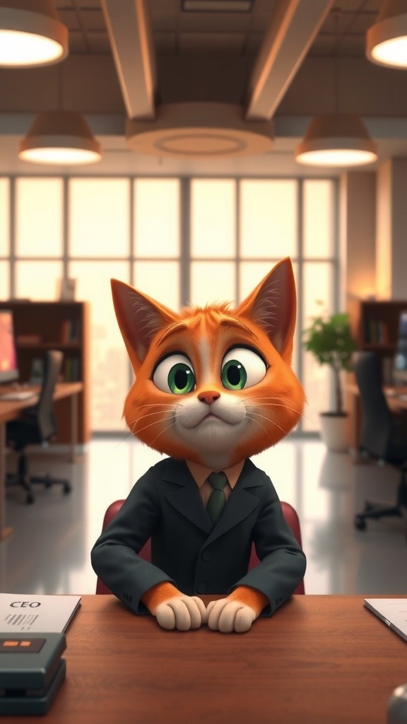 The Feline CEO: A Purrfectly Normal Workplace