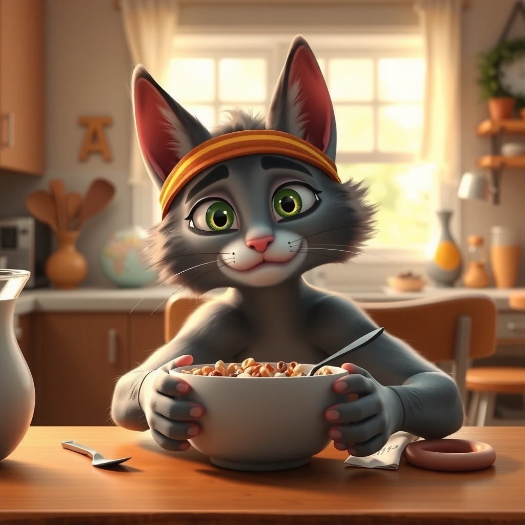 El gato fitness: de comer pizza a musculoso