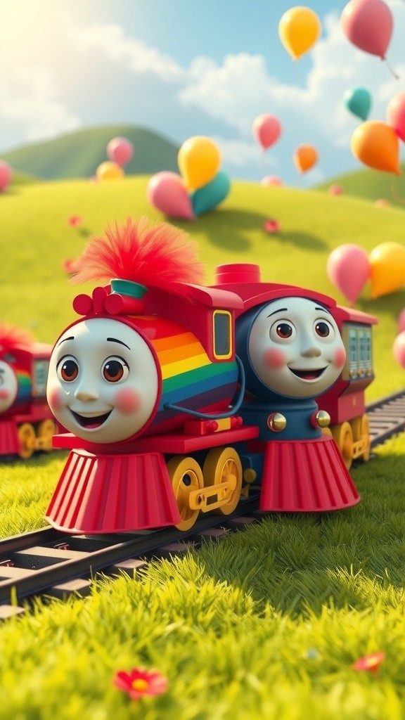 All Aboard the Happy Rainbow Train!