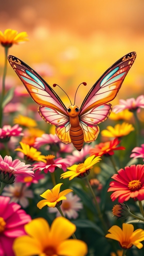 Anak-Anak Menunggang Kuda di Kebun Bunga