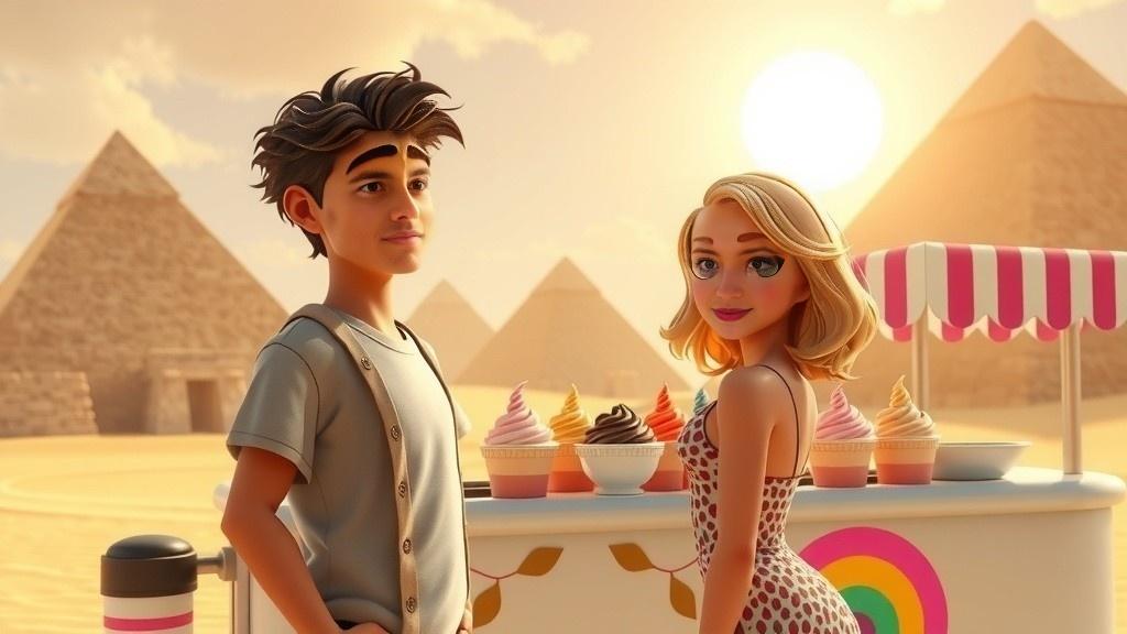 Max & Lila's Ice Cream Adventure in Ancient Egypt!