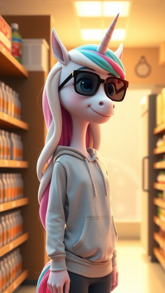 Unicorn's Adventure in the Grocery Store