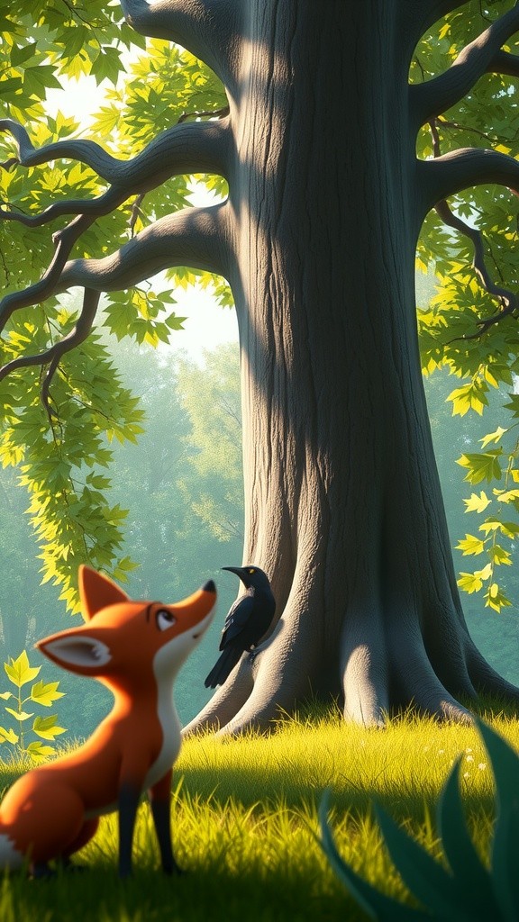 लोमड़ी और कौआ: झूठी तारीफ़ का सबक