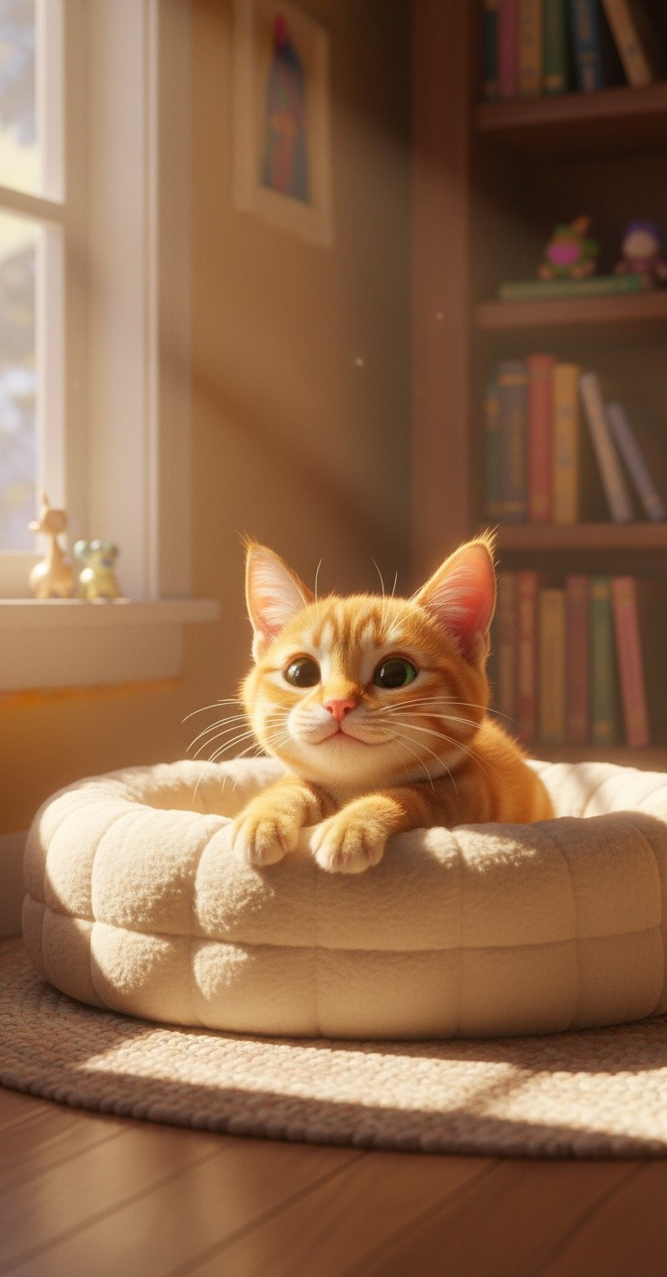 Kucing Oren yang Ingin Jadi Burung